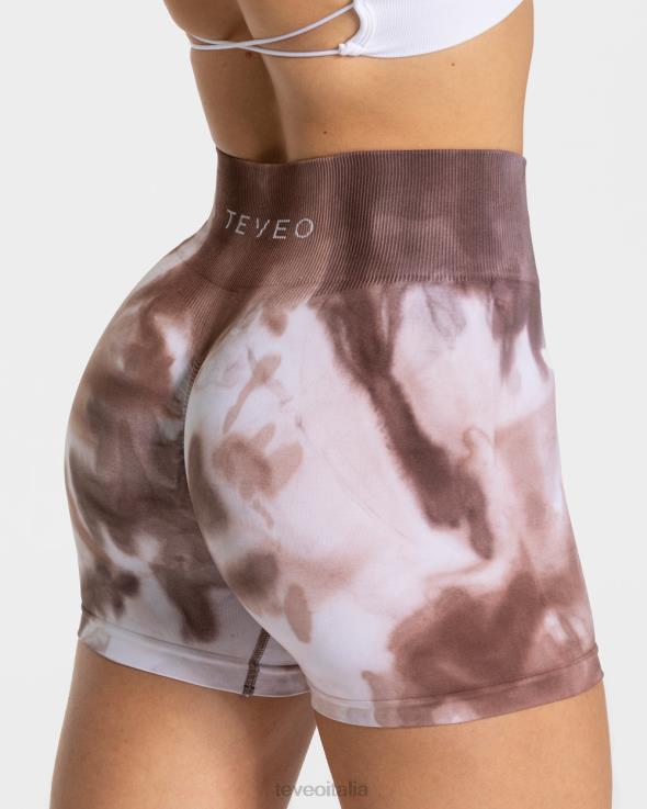 TEVEO pantaloncini scrunch tie dye FPR0H183 vestiario terra donne