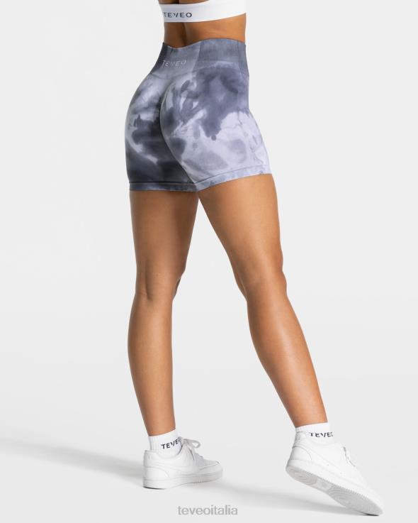 TEVEO pantaloncini scrunch tie dye FPR0H184 vestiario tempestoso donne