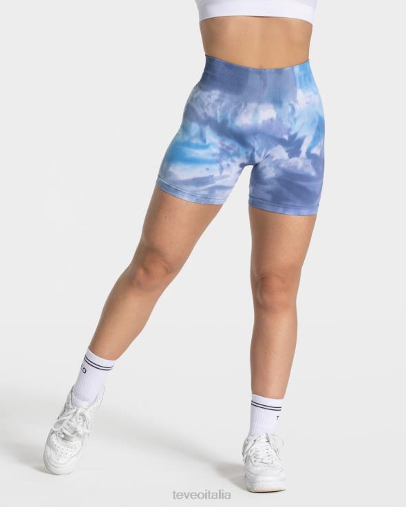 TEVEO pantaloncini scrunch tie dye FPR0H185 vestiario oceano donne