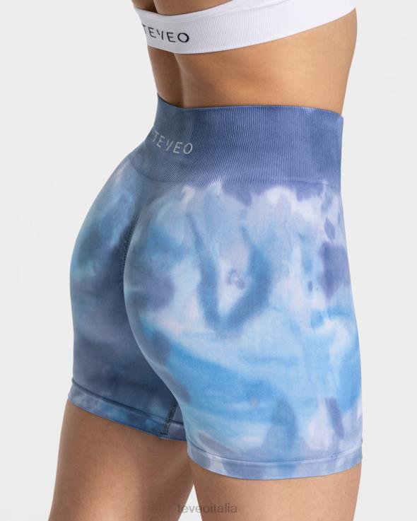 TEVEO pantaloncini scrunch tie dye FPR0H185 vestiario oceano donne