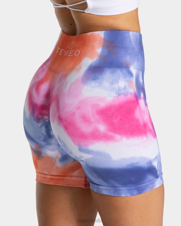 TEVEO pantaloncini scrunch tie dye FPR0H200 vestiario caldo donne