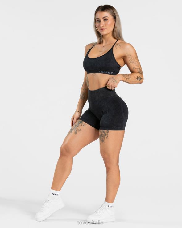 TEVEO scrunch acido nascosto corto FPR0H182 vestiario nero donne