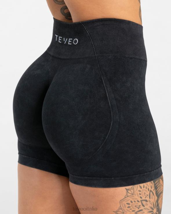 TEVEO scrunch acido nascosto corto FPR0H182 vestiario nero donne