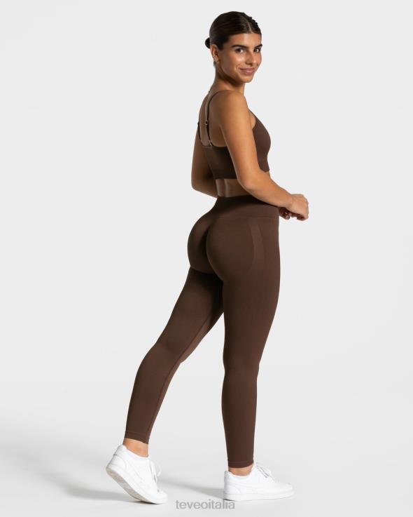 TEVEO eleganti leggings scrunch FPR0H153 vestiario Marrone scuro donne