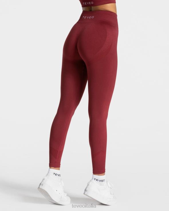 TEVEO elevare i leggings FPR0H55 vestiario vino rosso donne