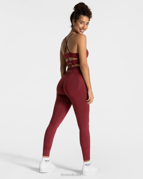 TEVEO elevare i leggings FPR0H55 vestiario vino rosso donne