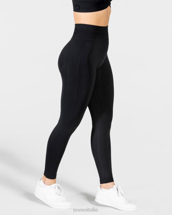TEVEO focus leggings scrunch FPR0H122 vestiario nero donne