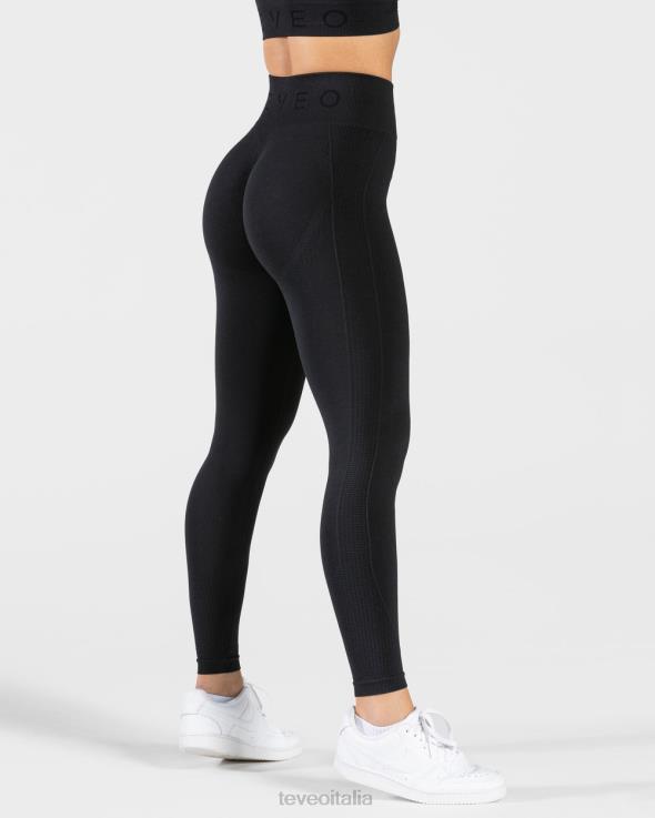 TEVEO focus leggings scrunch FPR0H122 vestiario nero donne