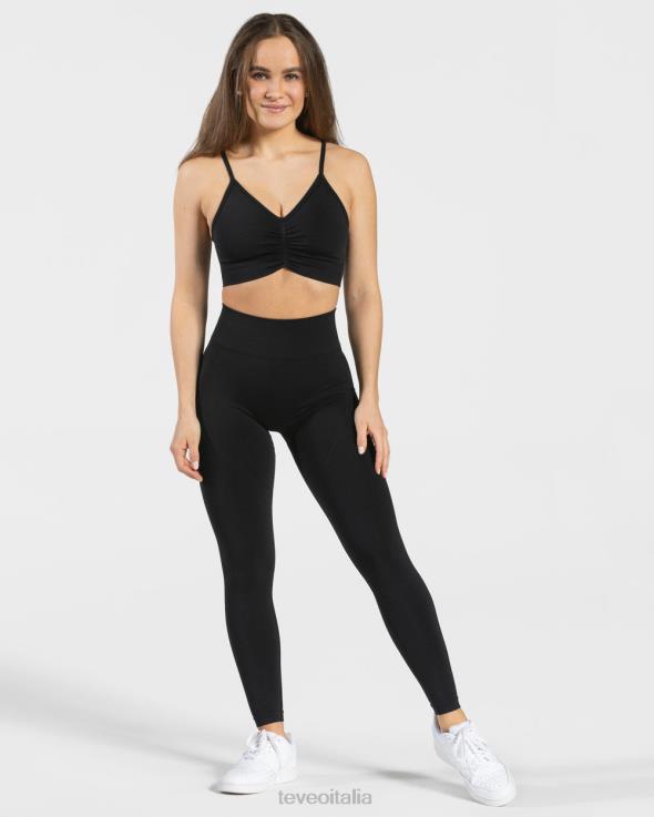 TEVEO focus leggings scrunch FPR0H122 vestiario nero donne