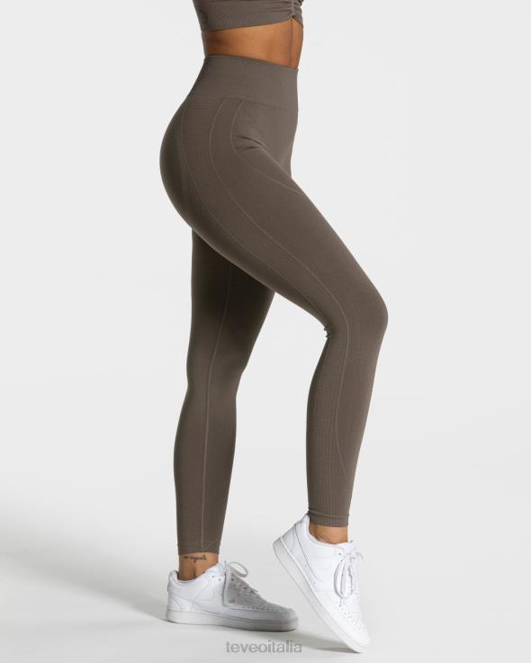 TEVEO focus leggings scrunch FPR0H160 vestiario tortora donne