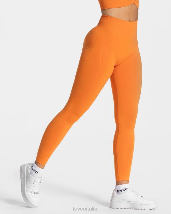 TEVEO focus leggings scrunch FPR0H163 vestiario arancia donne