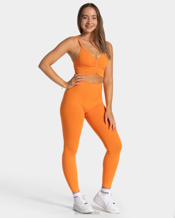 TEVEO focus leggings scrunch FPR0H163 vestiario arancia donne