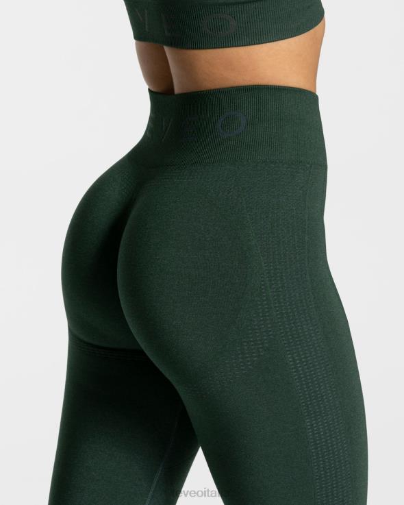 TEVEO focus leggings scrunch FPR0H165 vestiario verde scuro donne