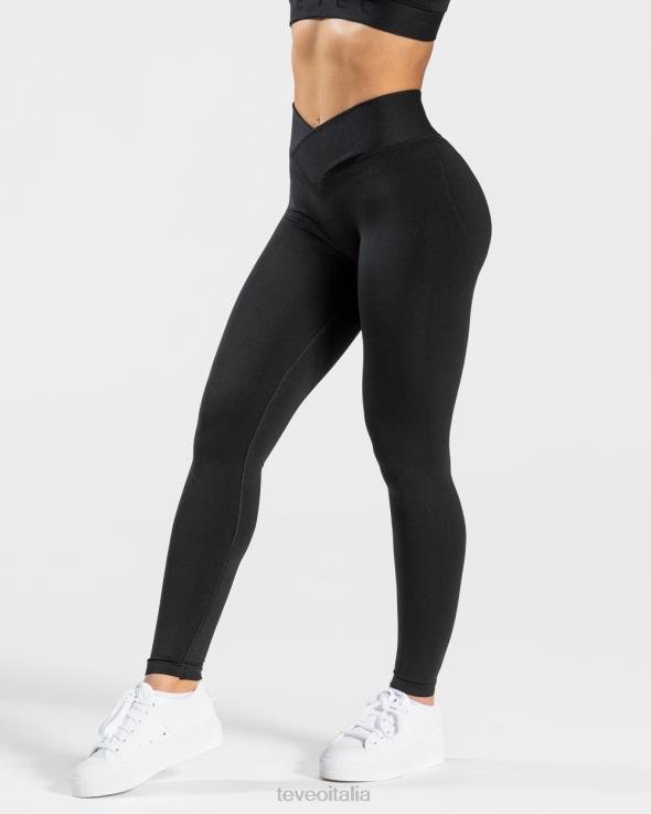 TEVEO leggings a forma di V FPR0H108 vestiario nero donne