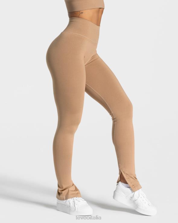 TEVEO leggings con spacco impertinenti FPR0H136 vestiario beige donne