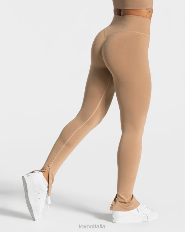 TEVEO leggings con spacco impertinenti FPR0H136 vestiario beige donne