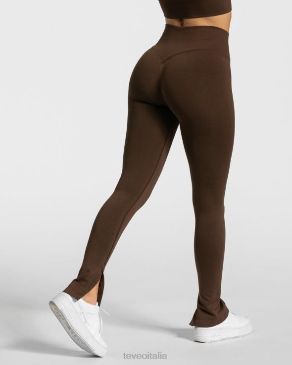 TEVEO leggings con spacco impertinenti FPR0H137 vestiario marrone donne