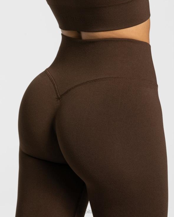 TEVEO leggings con spacco impertinenti FPR0H137 vestiario marrone donne