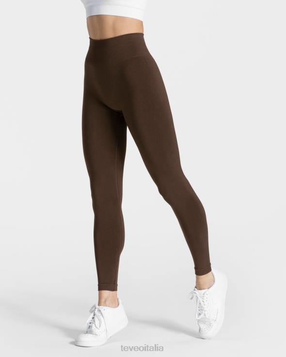 TEVEO leggings di classe FPR0H74 vestiario Marrone scuro donne