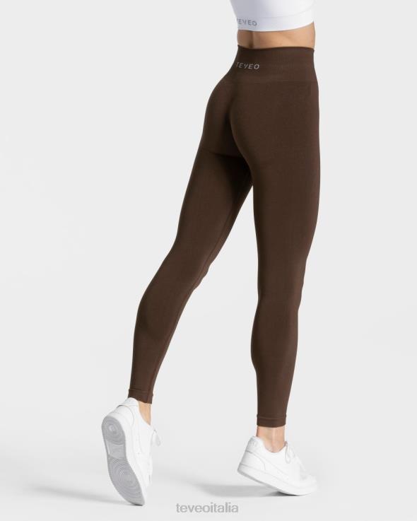 TEVEO leggings di classe FPR0H74 vestiario Marrone scuro donne