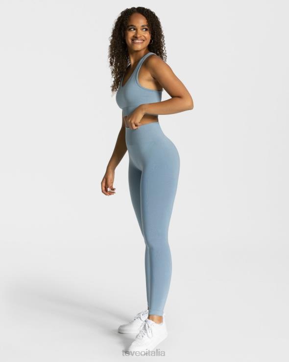 TEVEO leggings di classe FPR0H82 vestiario Blu acciaio donne