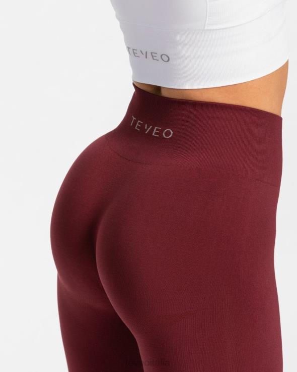 TEVEO leggings di classe FPR0H84 vestiario vino rosso donne