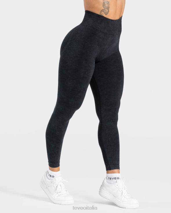 TEVEO leggings scrunch acid covert FPR0H49 vestiario nero donne