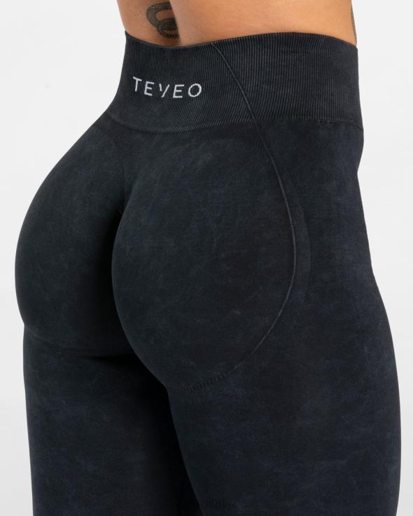 TEVEO leggings scrunch acid covert FPR0H49 vestiario nero donne