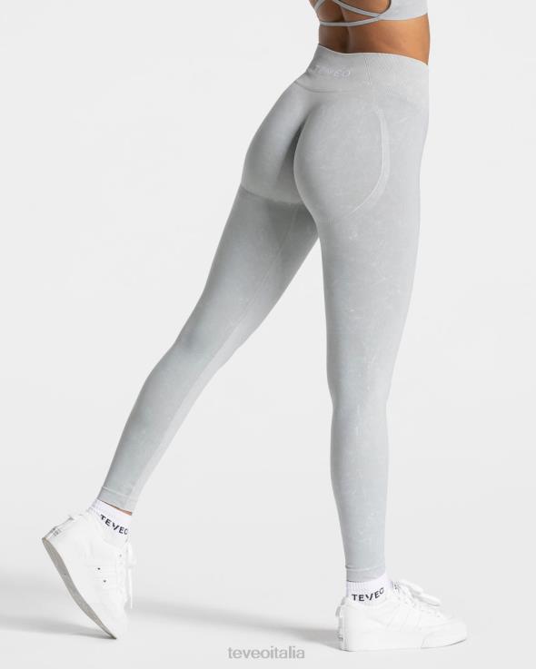 TEVEO leggings scrunch acid covert FPR0H50 vestiario grigio chiaro donne