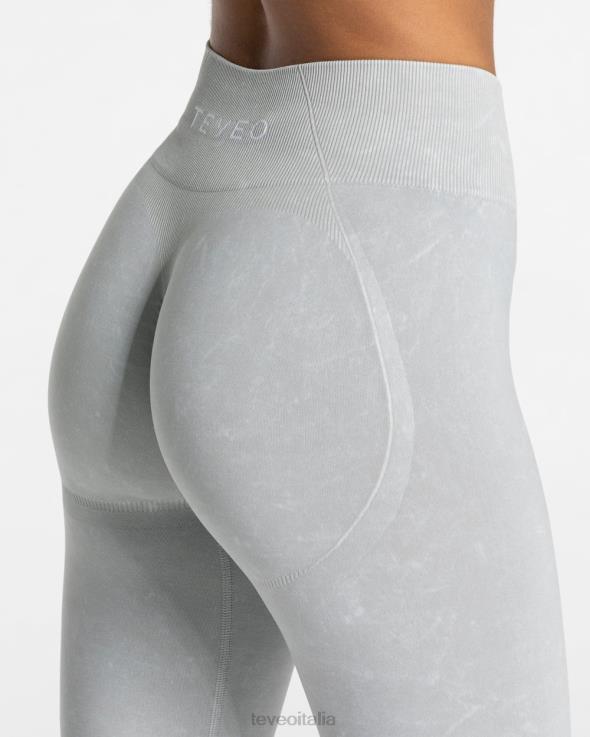 TEVEO leggings scrunch acid covert FPR0H50 vestiario grigio chiaro donne