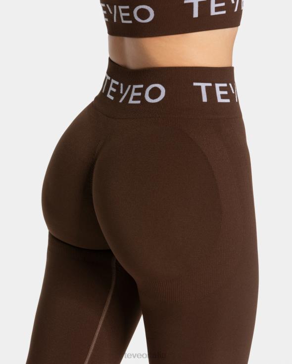 TEVEO leggings scrunch caratteristici FPR0H61 vestiario Marrone scuro donne