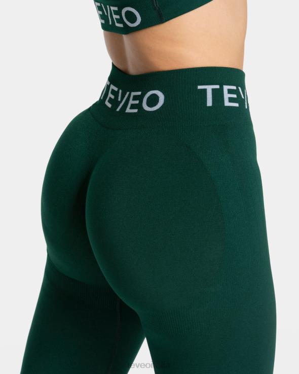 TEVEO leggings scrunch caratteristici FPR0H63 vestiario verde scuro donne