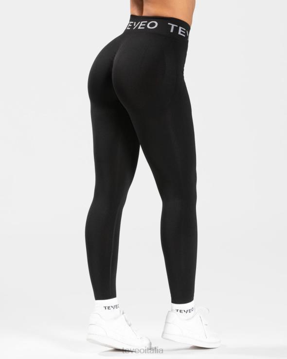 TEVEO leggings scrunch caratteristici FPR0H65 vestiario nero donne