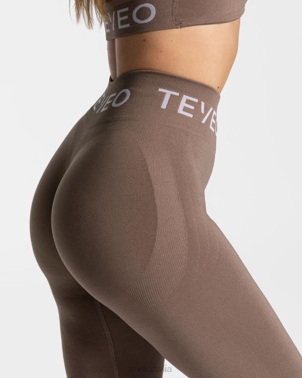 TEVEO leggings scrunch caratteristici FPR0H68 vestiario moka donne