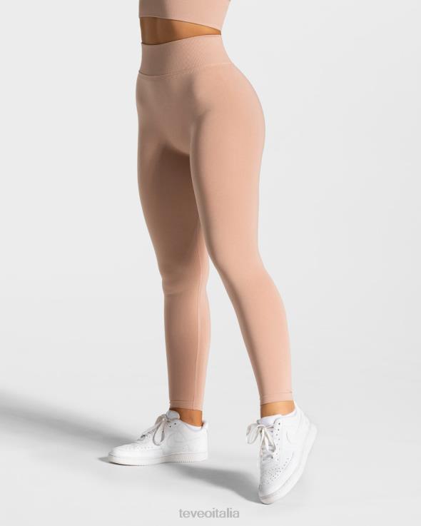 TEVEO leggings scrunch di tendenza FPR0H102 vestiario rosa polveroso donne