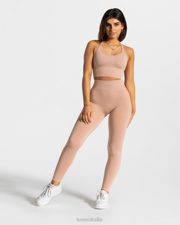 TEVEO leggings scrunch di tendenza FPR0H102 vestiario rosa polveroso donne