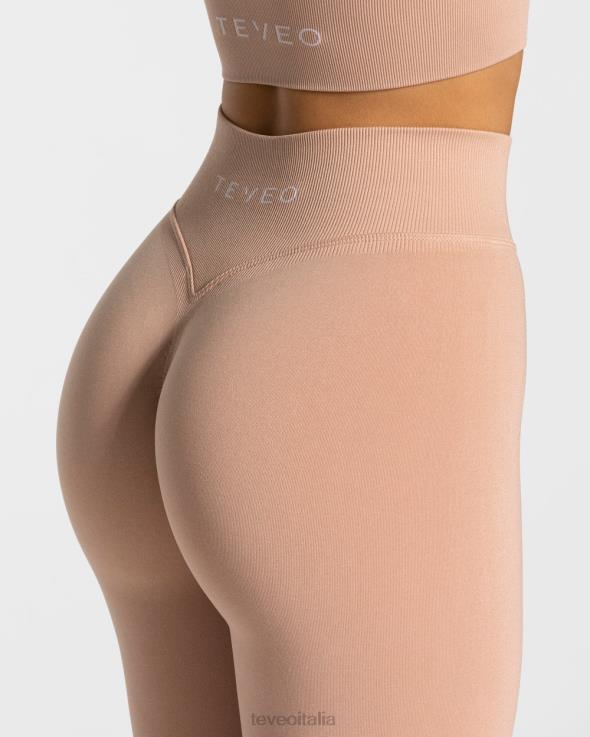TEVEO leggings scrunch di tendenza FPR0H102 vestiario rosa polveroso donne