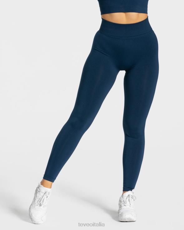 TEVEO leggings scrunch di tendenza FPR0H104 vestiario blu scuro donne