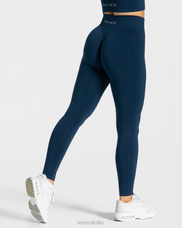TEVEO leggings scrunch di tendenza FPR0H104 vestiario blu scuro donne