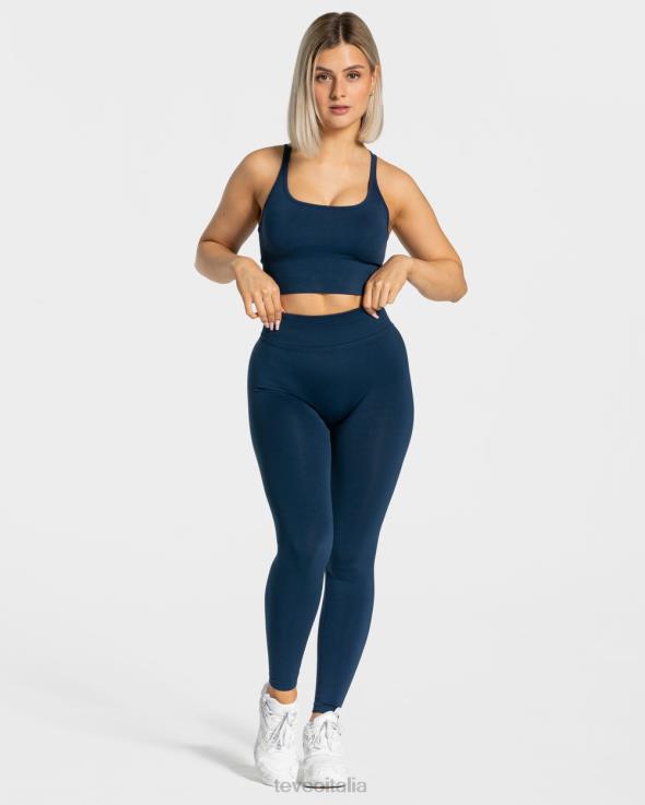 TEVEO leggings scrunch di tendenza FPR0H104 vestiario blu scuro donne
