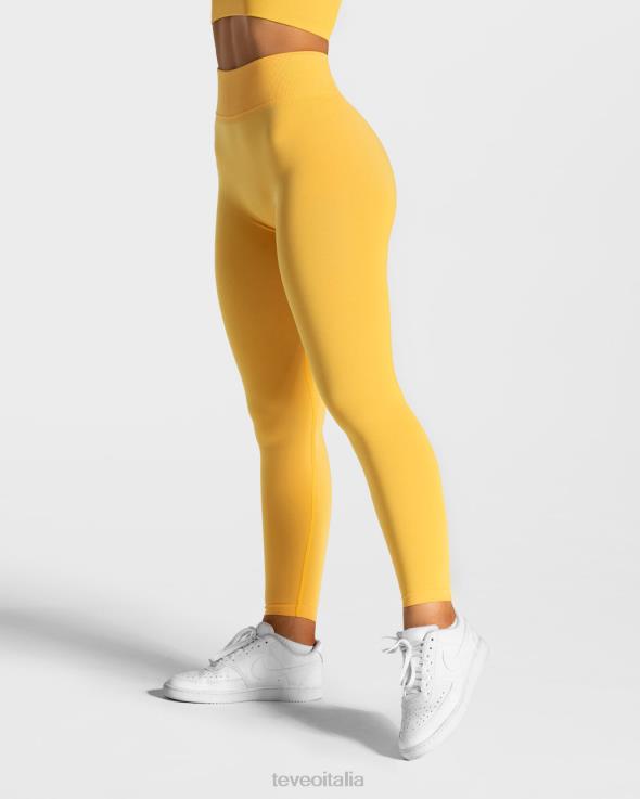 TEVEO leggings scrunch di tendenza FPR0H109 vestiario giallo donne