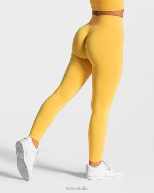 TEVEO leggings scrunch di tendenza FPR0H109 vestiario giallo donne