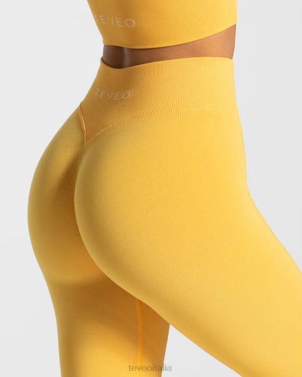 TEVEO leggings scrunch di tendenza FPR0H109 vestiario giallo donne