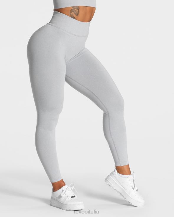 TEVEO leggings scrunch di tendenza FPR0H111 vestiario grigio chiaro donne