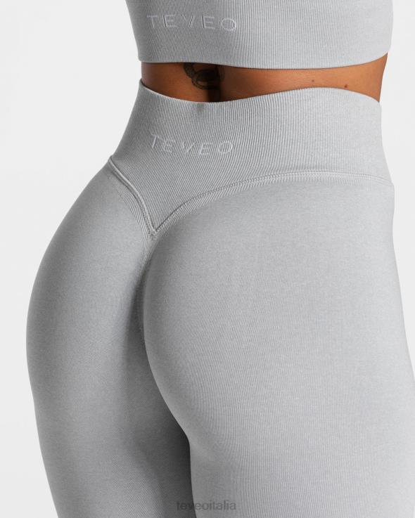 TEVEO leggings scrunch di tendenza FPR0H111 vestiario grigio chiaro donne