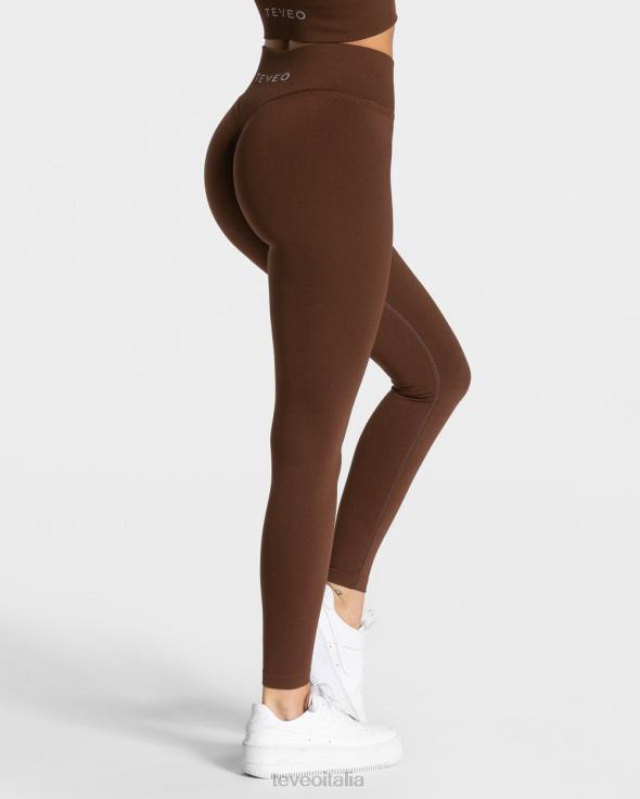 TEVEO leggings scrunch di tendenza FPR0H112 vestiario caffè donne