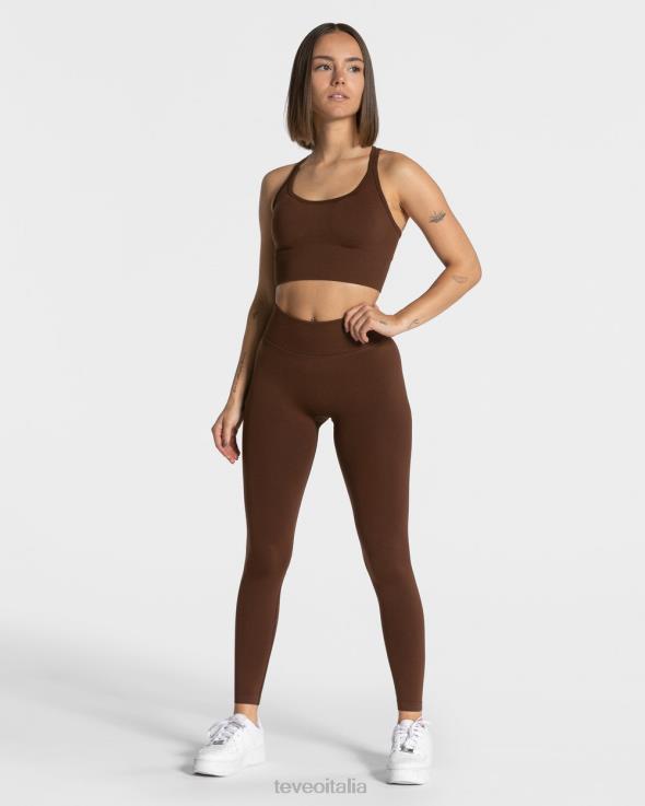 TEVEO leggings scrunch di tendenza FPR0H112 vestiario caffè donne