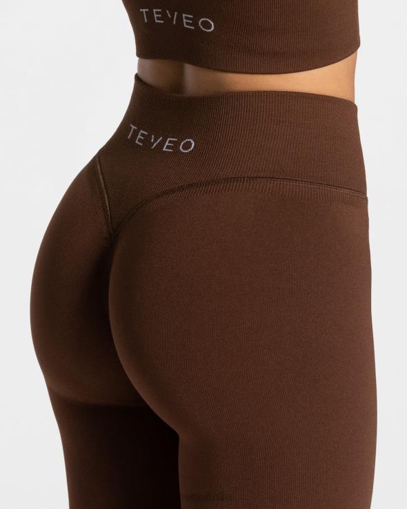 TEVEO leggings scrunch di tendenza FPR0H112 vestiario caffè donne