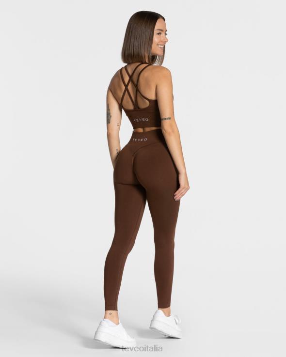 TEVEO leggings scrunch di tendenza FPR0H112 vestiario caffè donne
