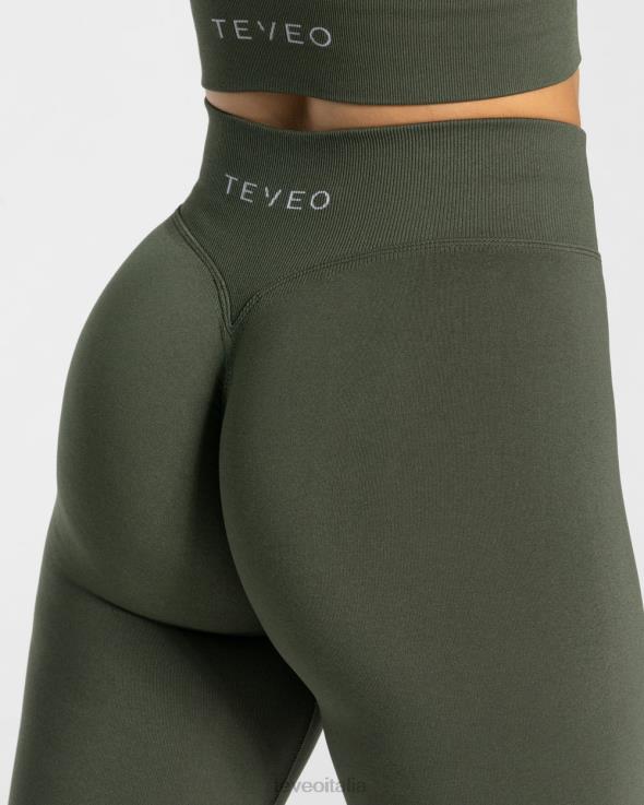 TEVEO leggings scrunch di tendenza FPR0H113 vestiario cachi donne